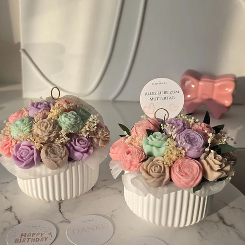 Flores para o Dia das Mães, decoração de mesa, velas aromáticas